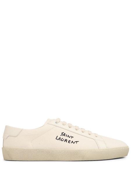 Klassisk canvas sneakers Saint Laurent hvid