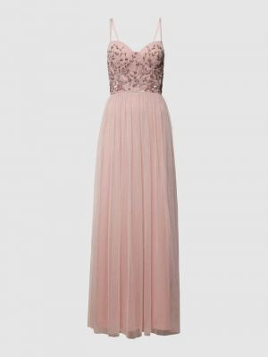 Sukienka wieczorowa z cekinami Lace & Beads różowa