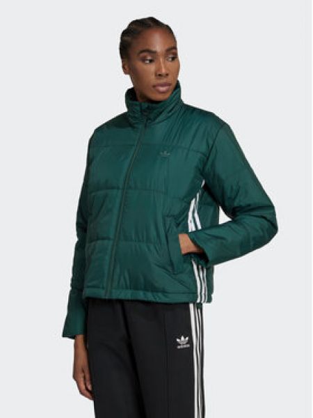 Voľná priliehavá bunda Adidas zelená