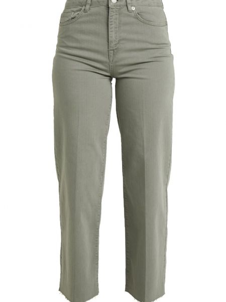 Proste jeansy Selected Femme Tall zielone