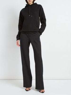 Bluza z kapturem bawełniana Saint Laurent czarna