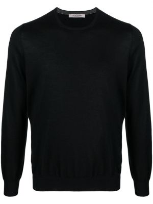 Kašmírový sveter s okrúhlym výstrihom Fileria čierna
