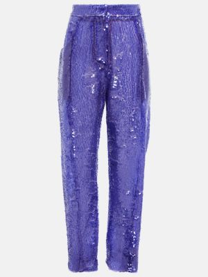 Pantaloni cu picior drept cu croială lejeră Blazã© Milano violet