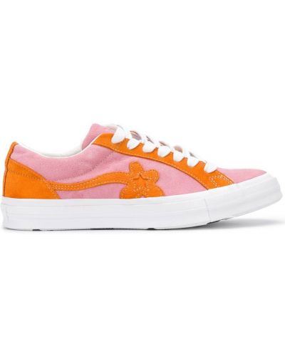 Φλοράλ sneakers Converse ροζ