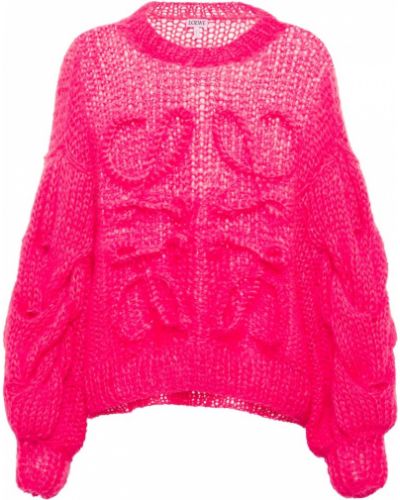 Sweter moherowy Loewe, różowy
