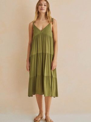 Платье миди оверсайз Women'secret зеленое
