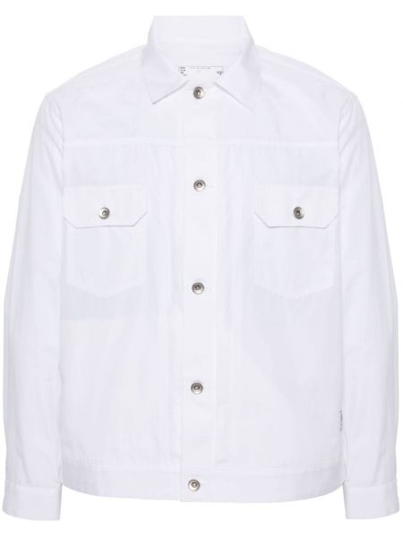 Памучна риза Sacai бяло
