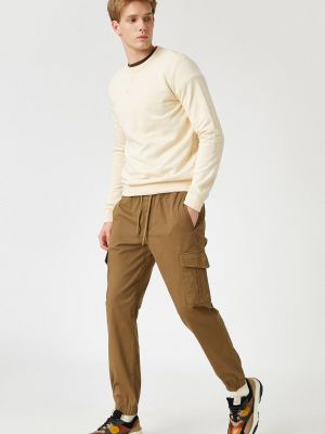 „cargo“ stiliaus kelnės Koton ruda