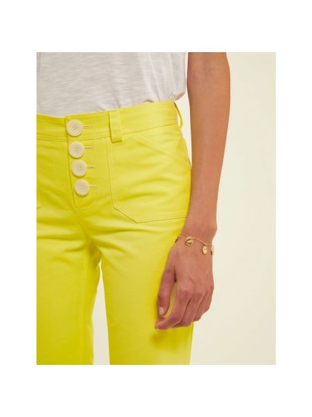 Pantalones de algodón Ines De La Fressange Paris amarillo