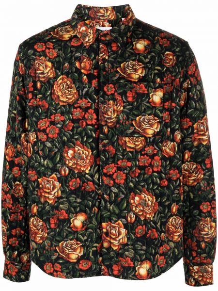 Camisa con botones de flores con estampado Kenzo rojo