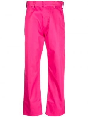 Βαμβακερό παντελόνι με ίσιο πόδι Sofie D'hoore ροζ