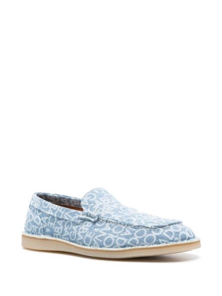 Loafers mit print Dolce & Gabbana blau