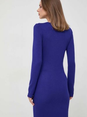 Kötött slim fit testhezálló ruha Morgan kék