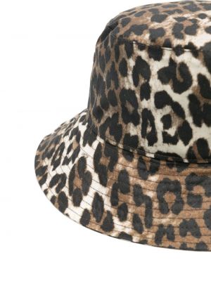 Raštuotas kepurė leopardinis Ganni