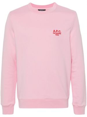 Sweatshirt mit stickerei aus baumwoll A.p.c. pink