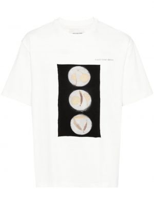 Bavlněné tričko s potiskem Feng Chen Wang bílé