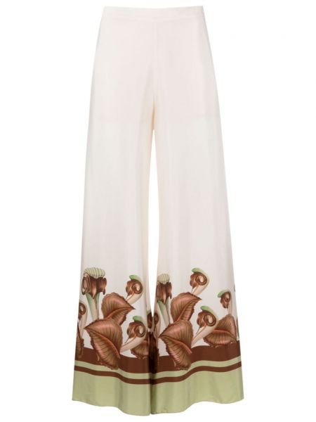 Παντελόνι με σχέδιο Adriana Degreas λευκό
