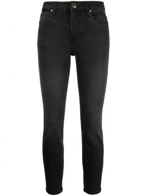 Skinny fit džínsy s nízkym pásom Pinko čierna