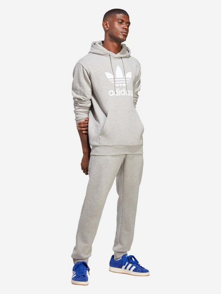Hoodie s kapuljačom s printom Adidas Originals siva