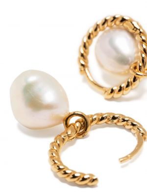 Boucles d'oreilles avec perles à boucle Missoma argenté
