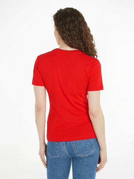 Tricou slim fit Tommy Hilfiger roșu
