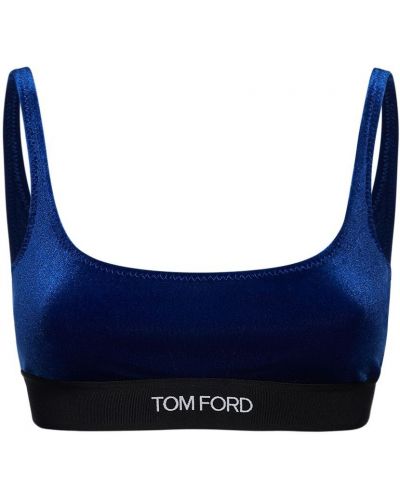 Sutien de catifea Tom Ford albastru