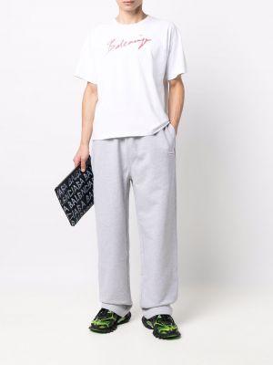 Pantalon de joggings en coton oversize Balenciaga gris