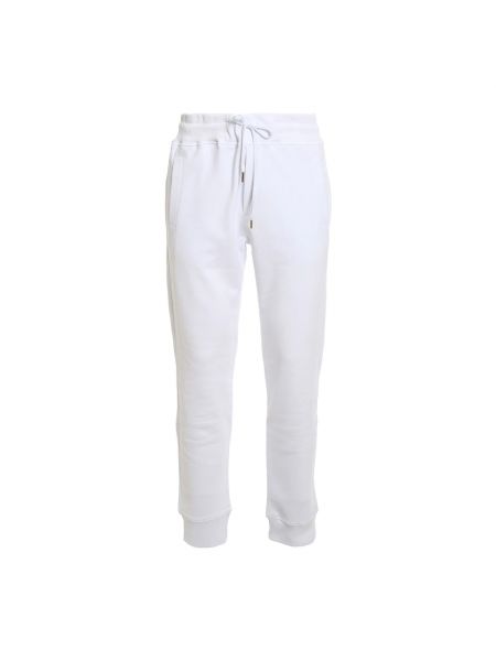 Spodnie sportowe bawełniane Versace Jeans Couture białe