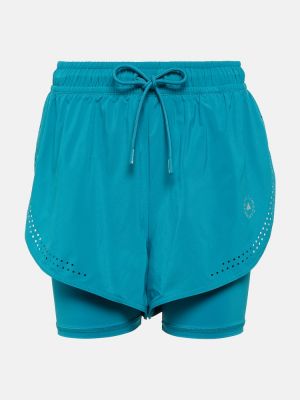 Pantalones cortos de running Adidas By Stella Mccartney azul