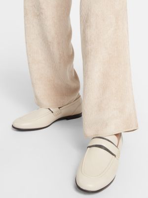 Loafers di pelle Brunello Cucinelli beige