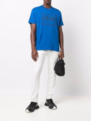 Camiseta de cuello redondo Versace Jeans Couture azul