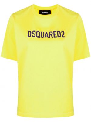 Trykt t-skjorte Dsquared2 gul