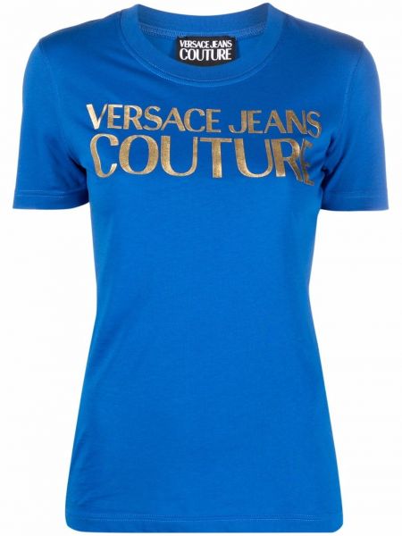 Camiseta con estampado Versace Jeans Couture azul