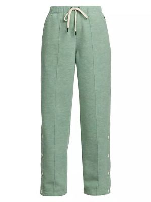 Трикотажные брюки Moncler Grenoble зеленые