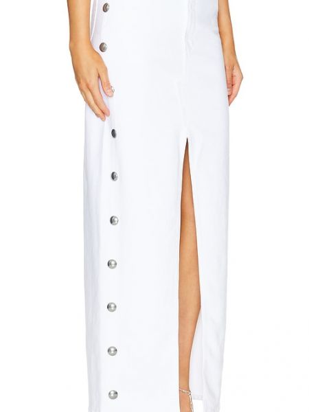 Falda larga con tachuelas 3x1 blanco