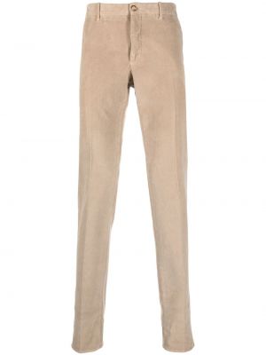 Pantaloni di velluto a coste slim fit Incotex beige