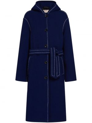 Mantel mit geknöpfter Marni blau