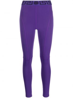 Leggings cu imagine Versace violet