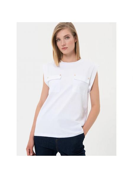 Koszulka z kieszeniami Fracomina biała