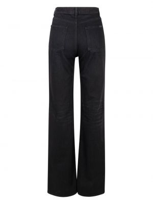 Straight fit džíny s vysokým pasem Saint Laurent černé
