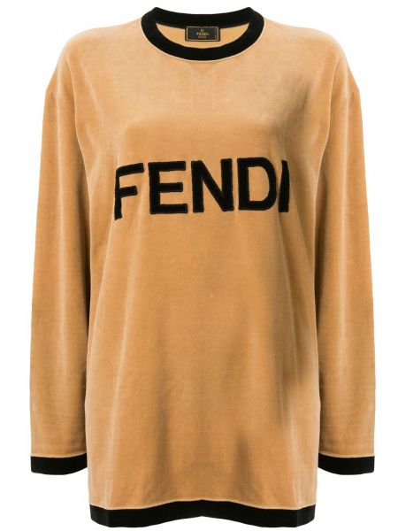 Бархатная футболка Fendi Pre-owned