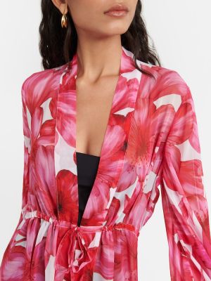 Maksi haljina od šifona s cvjetnim printom Alexandra Miro ružičasta