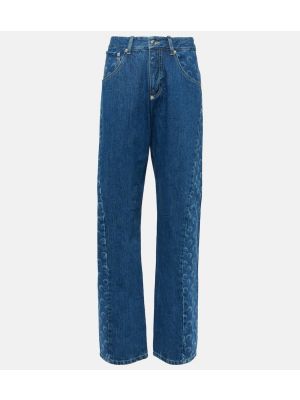 High waist straight jeans Marine Serre blau