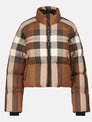 Укорочена пухова куртка Burberry, коричнева