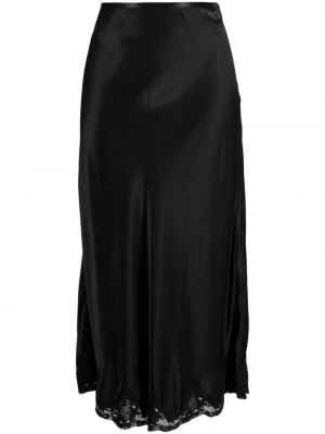 Krajkové saténové sukně Rixo černé