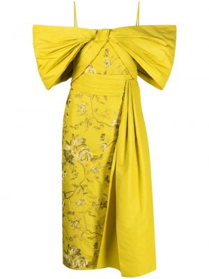 Sukienka koktajlowa Erdem żółta