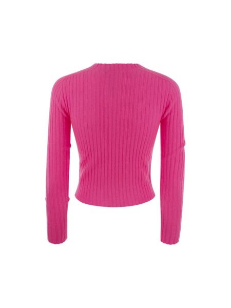 Sweter z kaszmiru żakardowy Vanisé różowy
