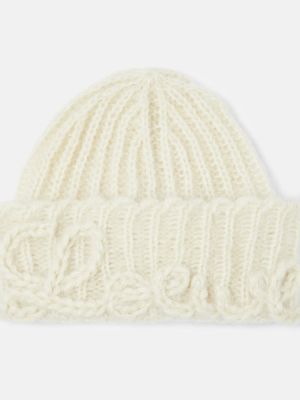 Moherowa czapka Loewe biała