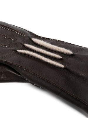 Rękawiczki skórzane Moorer brązowe