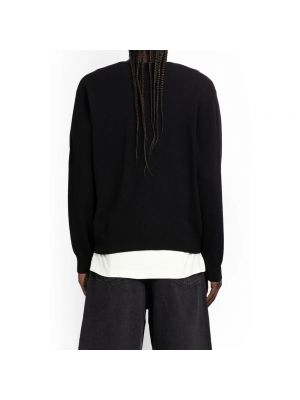 Sweter z głębokim dekoltem Lemaire czarny